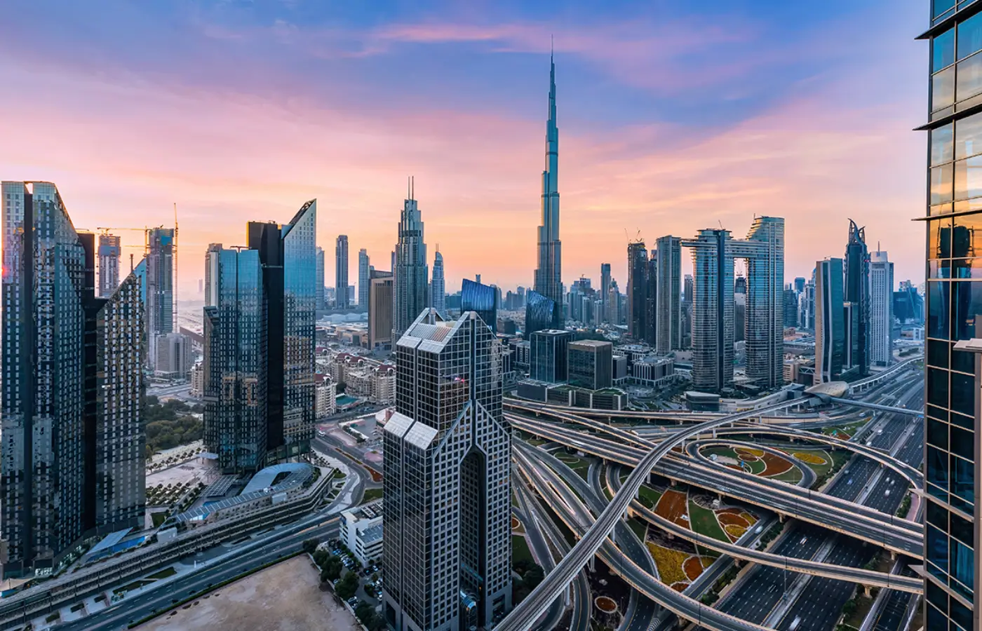 Dubai skyline featuring Burj Khalifa