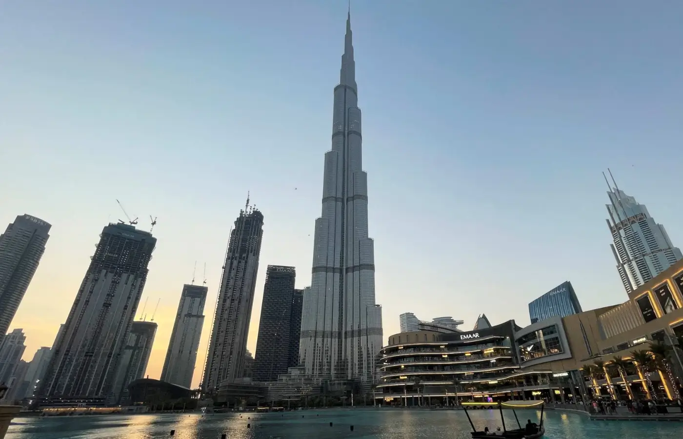 View of Downtown Dubai featuring the Burj Khalifa surrounded by modern skyscrapers